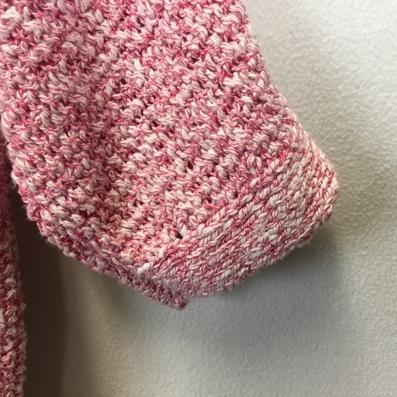 Chico's Pink Marled Cotton Linen Blend Loose Knit Sweater - Picture 5 of 9